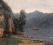 landscape with lake geneva Gustave Courbet
